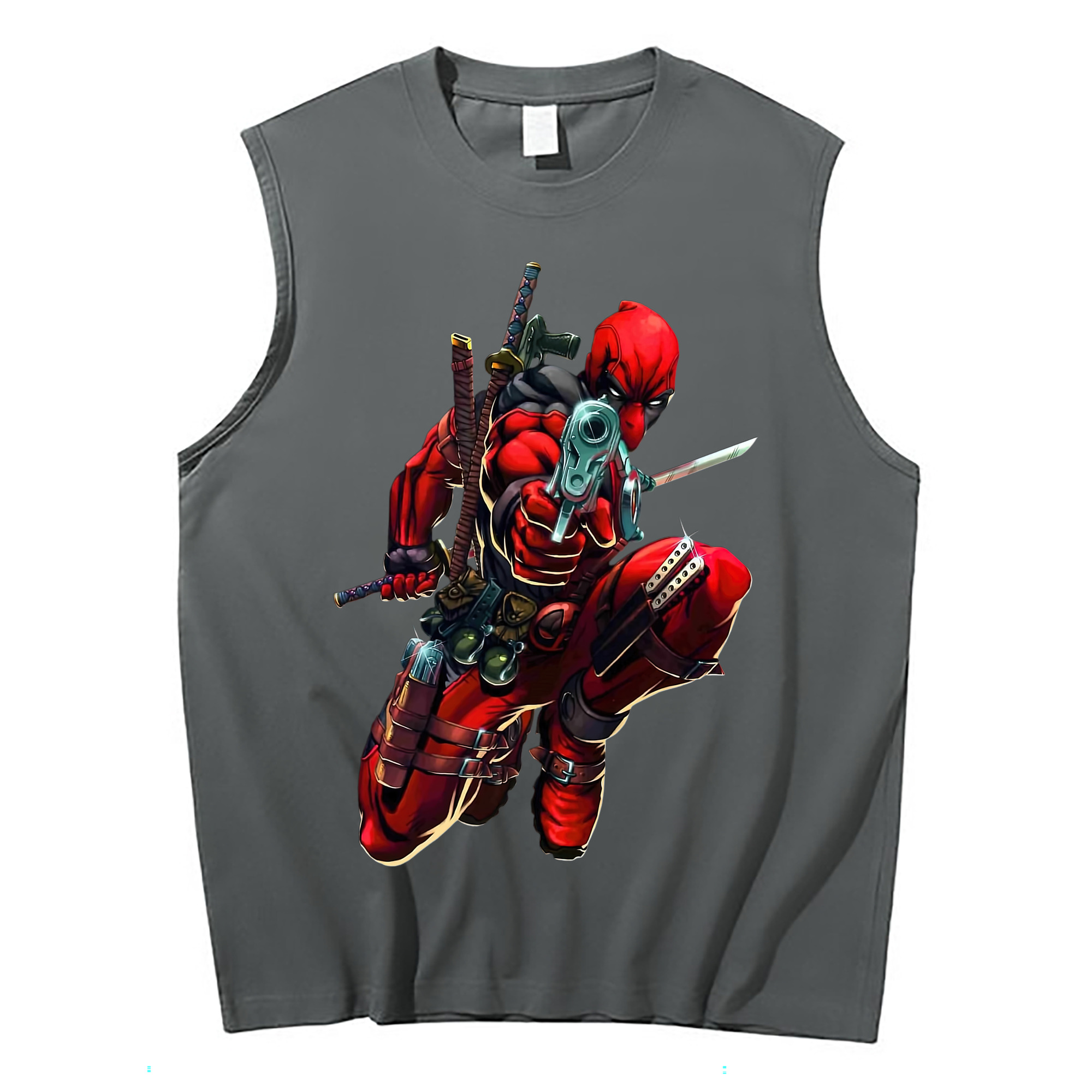 （画像用） Deadpool デッドプール コットン100％タンクトップ（フロントプリント）